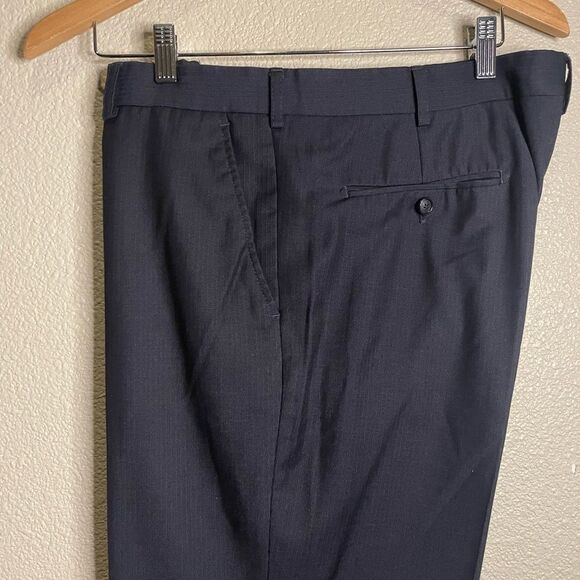 Van Heusen Studio Men Grey/Blue Light Stripped Slacks Size 36x30 - Picture 6 of 12